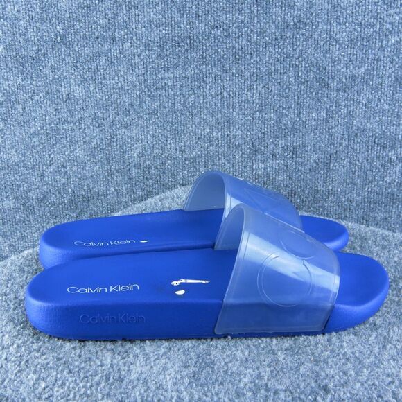 Calvin Klein CMAKRON Men Slide Sandals Size 9 Medium Clear Synthetic Slip On - Picture 4 of 9